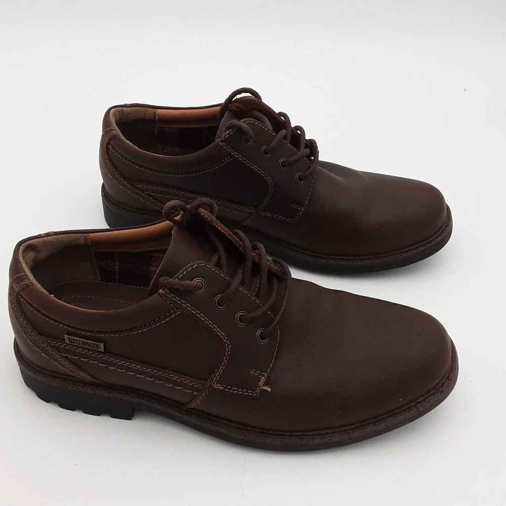 GH Bass & Co Classic Brown Leather Men 7.5 Oxford Casual Office Y2k Grandpa